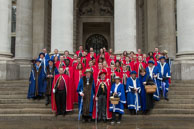 LMP-2015-011 / The Guild of Young Freemen with the Worshopful Companiy of Weavers escorting Gog and Magog in the Lord Mayor's Procession on 14th November 2015