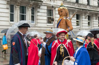 LMP-2015-070 / The Guild of Young Freemen with the Worshopful Companiy of Weavers escorting Gog and Magog in the Lord Mayor's Procession on 14th November 2015