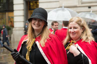 LMP-2015-084 / The Guild of Young Freemen with the Worshopful Companiy of Weavers escorting Gog and Magog in the Lord Mayor's Procession on 14th November 2015