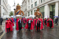LMP-2015-152 / The Guild of Young Freemen with the Worshopful Companiy of Weavers escorting Gog and Magog in the Lord Mayor's Procession on 14th November 2015