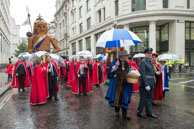 LMP-2015-153 / The Guild of Young Freemen with the Worshopful Companiy of Weavers escorting Gog and Magog in the Lord Mayor's Procession on 14th November 2015
