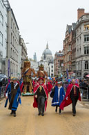 LMP-2015-248 / The Guild of Young Freemen with the Worshopful Companiy of Weavers escorting Gog and Magog in the Lord Mayor's Procession on 14th November 2015