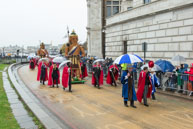 LMP-2015-303 / The Guild of Young Freemen with the Worshopful Companiy of Weavers escorting Gog and Magog in the Lord Mayor's Procession on 14th November 2015