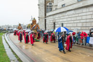 LMP-2015-305 / The Guild of Young Freemen with the Worshopful Companiy of Weavers escorting Gog and Magog in the Lord Mayor's Procession on 14th November 2015
