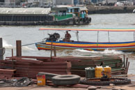 Repair and boats / Variety of activities on the river in Bangkok
