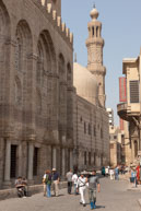 Islamic Cairo Street / Typical street in Islamic Cairo with a minaret in the background