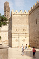 Football in Cairo / Boys playing football in the shadow of Mosque of Al-Hakim