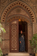 Woman at the door / Woman at the door of the Hanging Church, Old Cairo
