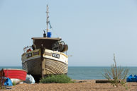 Traditional Fishing Boat / A traditional fishing boat on the beach at Hastings