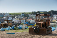 Fishing Bulldozer / Fishermen use these bulldozers to haul the fishing boats up onto the beach