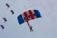 RAF Falcons / RAF Display Parachute team at at Bristol International Balloon Fiesta 2012