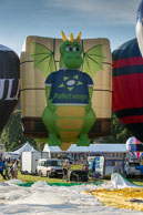 Dragon Balloon on the ground / One favourite ... the Palletways special shaped Dragon balloon
