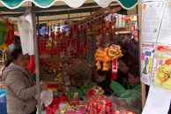 Dragon Stall / Stall with dragons and other chinese celebratory items