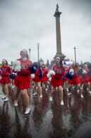 Cheerleaders #1 / Cheerleaders from UCA performing in front of Nelson's Column, Trafalgar Square
