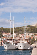 Yachts at Hvar / Croatia in October 2011