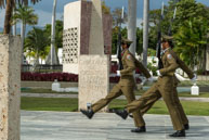 Changing the Guard / The guard being changed at the tomb of José Marti in Cementerio Santa Ifigenia, Santiago de CUba