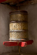 Prayer wheel / Classic prayer wheel found on the outside of the temples