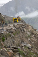 Clearing the road / Bulldozer clearing the road after a landslide on the Leh - Manali highway