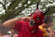 Devil / Religious procession for Lao New Year in Luang Prabang and following celebrations