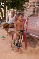 Boy & Dog / Temples, their surrounding and people in Seim Reap, Cambodia