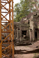 Crane & Ruins / Temples, their surrounding and people in Seim Reap, Cambodia