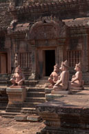 Monkeys at the door / Temples, their surrounding and people in Seim Reap, Cambodia