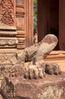 Broken statue / Temples, their surrounding and people in Seim Reap, Cambodia