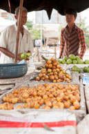 Fruit at the market / Experiences when travelling through villages in Cambodia