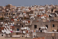 Many satellite dishes across Fes / Looking across the roof tops of Fes at all the satellite dishes
