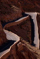 Winding road / A winding road on the way from the Sahara to Todra Gorge