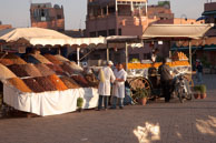 Stalls in Marrakech / Sellers at their stalls during the afternoon in Marakech's Place Djemaa el-Fna