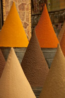 Cones of Spices / Colourful cones of spices in the Souks of Marrakech