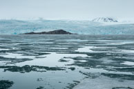Floating surface ice / In front of the glacier at Billefjorden, Svalbard