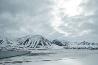 Ice lake / The lake is still frozen over at Gåshamna – Hornsund, Svalbard