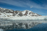 Glacier Reflections / Reflections of the glacier and peaks at Burgerbukta / Brepollen, Svalbard