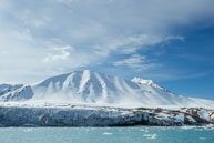 Snow covered Mountain / Snow covered Mountain behind the 14th July Glacier, Svalbard