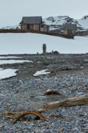Buried mining equipment / Buried mining equipment and huts at Ny London, Svalbard