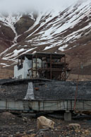 Derelict minig works at Pyramiden / Pyramiden, an abandoned Russian mining settlement