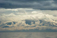 Clouds over Olympic Mountains (USA) / From my trip to Victoria and Vancouver Island in the Fall (October 2014)