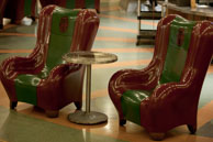 Chairs in Food Hall of Grand Central Station / Colourful Chairs in Food Hall of Grand Central Station in New York
